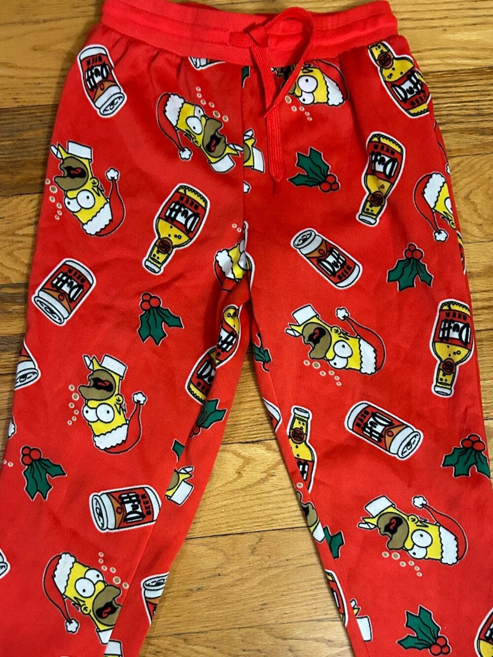 Sz medium men's Simpsons Duff Beer Christmas track pants